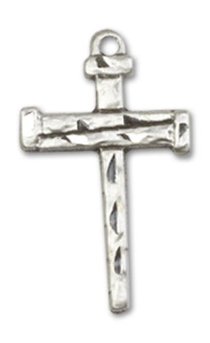 Nail Cross Custom Pendant - Sterling Silver