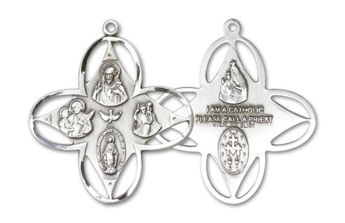 4-Way Cross Custom Pendant - Sterling Silver