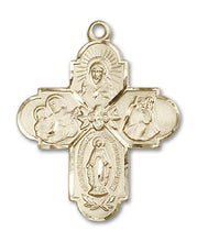 Load image into Gallery viewer, 4-Way Cross Custom Pendant - Yellow Gold
