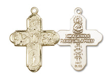 Load image into Gallery viewer, 5-Way Cross Custom Pendant - Yellow Gold
