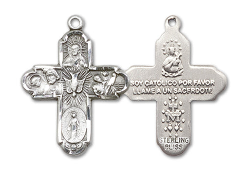 5-Way Cross Custom Pendant - Sterling Silver