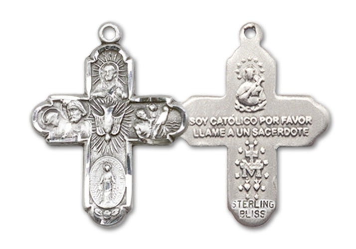 5-Way Cross Custom Pendant - Sterling Silver