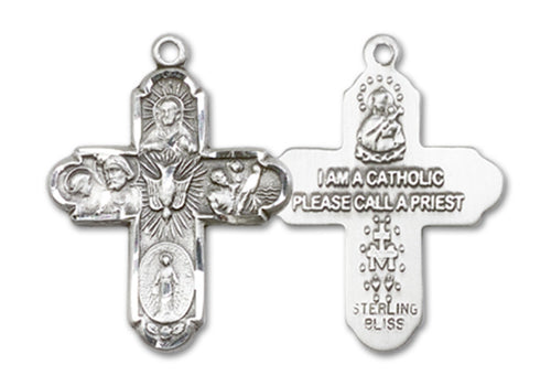 5-Way Cross Custom Pendant - Sterling Silver