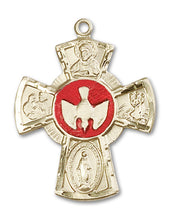 Load image into Gallery viewer, 5-Way Cross Custom Pendant - Yellow Gold

