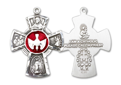 5-Way Cross Custom Pendant - Sterling Silver
