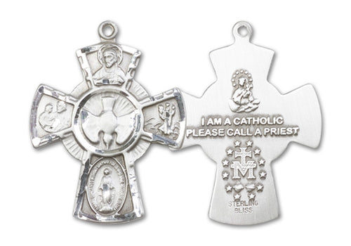 5-Way Cross Custom Pendant - Sterling Silver