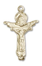 Load image into Gallery viewer, Trinity Crucifix Custom Pendant - Yellow Gold
