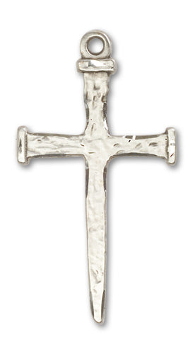 Nail Cross Custom Pendant - Sterling Silver