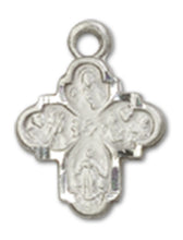 Load image into Gallery viewer, 4-Way Cross Custom Pendant - Sterling Silver
