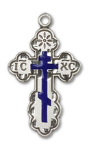 Load image into Gallery viewer, St. Olga Cross Custom Pendant - Sterling Silver
