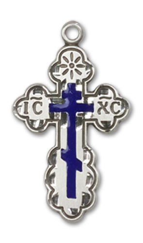 St. Olga Cross Custom Pendant - Sterling Silver