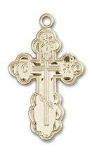 Load image into Gallery viewer, St. Olga Cross Custom Pendant - Yellow Gold
