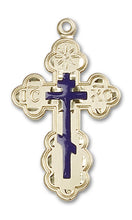 Load image into Gallery viewer, St. Olga Cross Custom Pendant - Yellow Gold
