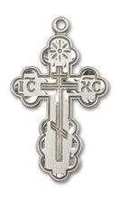 Load image into Gallery viewer, St. Olga Cross Custom Pendant - Sterling Silver
