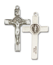 Load image into Gallery viewer, St. Benedict Crucifix Custom Pendant - Sterling Silver
