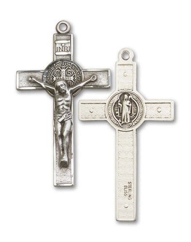 St. Benedict Crucifix Custom Pendant - Sterling Silver