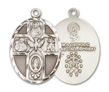 Load image into Gallery viewer, 5-Way Cross / Holy Spirit Custom Pendant - Sterling Silver

