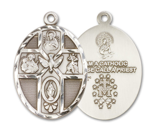 5-Way Cross / Holy Spirit Custom Pendant - Sterling Silver