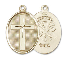 Load image into Gallery viewer, Cross / National Guard Custom Pendant - Yellow Gold
