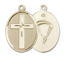 Load image into Gallery viewer, Cross / Paratrooper Custom Pendant - Yellow Gold
