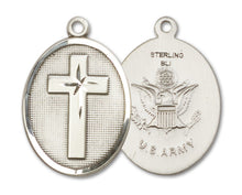 Load image into Gallery viewer, Cross / Army Custom Pendant - Sterling Silver
