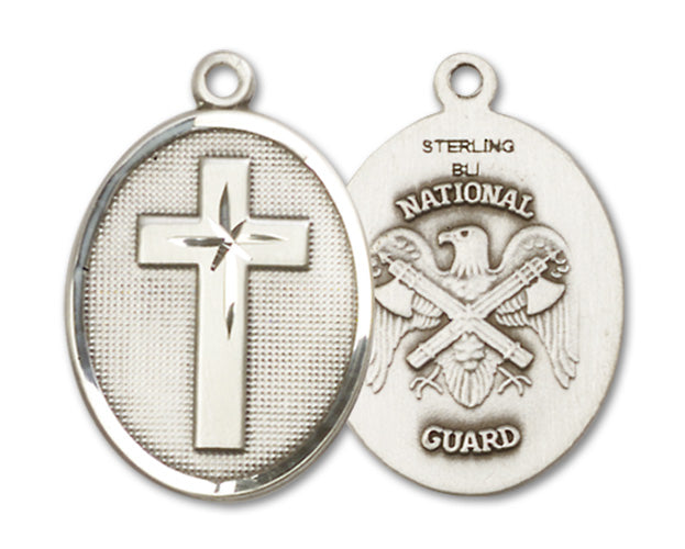 Cross / National Guard Custom Pendant - Sterling Silver