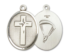 Load image into Gallery viewer, Cross / Paratrooper Custom Pendant - Sterling Silver
