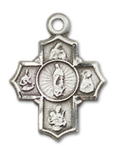 Load image into Gallery viewer, 5-Way Cross / Motherhood Custom Pendant - Sterling Silver
