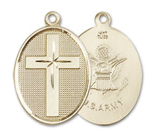 Load image into Gallery viewer, Cross / Army Custom Pendant - Yellow Gold
