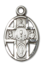 Load image into Gallery viewer, 5-Way Cross / Chalice Custom Pendant - Sterling Silver
