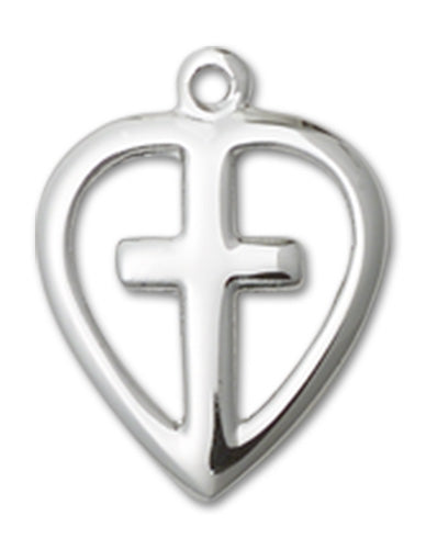 Heart / Cross Custom Pendant - Sterling Silver