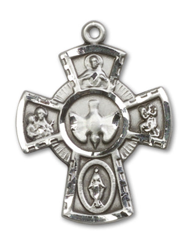 5-Way Cross Custom Pendant - Sterling Silver