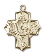 Load image into Gallery viewer, 5-Way Cross Custom Pendant - Yellow Gold
