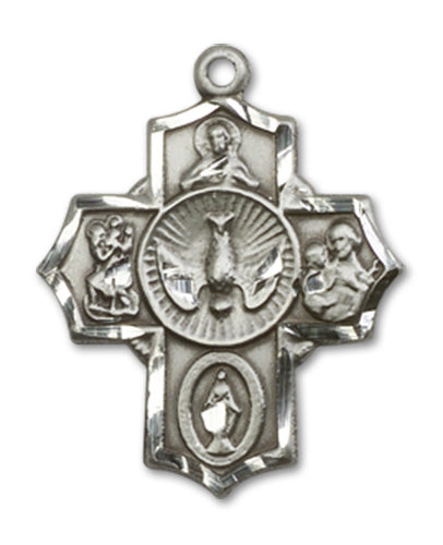 5-Way Cross Custom Pendant - Sterling Silver