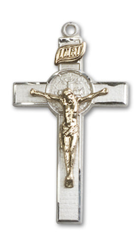 St. Benedict Crucifix Custom Pendant - Sterling Silver