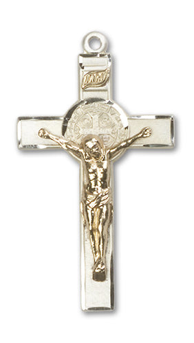 St. Benedict Crucifix Custom Pendant - Sterling Silver