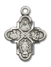 Load image into Gallery viewer, 4-Way Cross Custom Pendant - Sterling Silver
