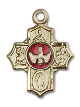 Load image into Gallery viewer, 5-Way Cross Custom Pendant - Yellow Gold
