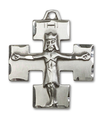 Modern Crucifix Custom Pendant - Sterling Silver
