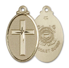 Load image into Gallery viewer, Cross / Coast Guard Custom Pendant - Yellow Gold
