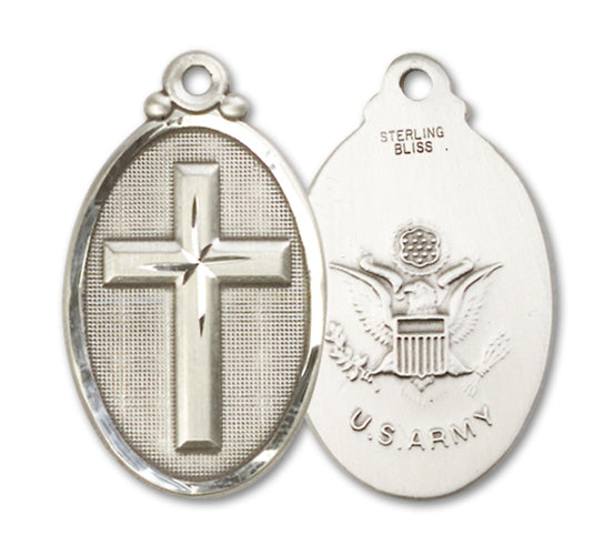 Cross / Army Custom Pendant - Sterling Silver