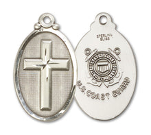 Load image into Gallery viewer, Cross / Coast Guard Custom Pendant - Sterling Silver
