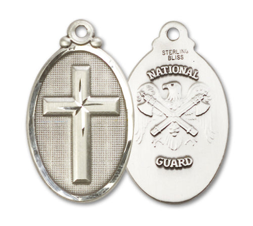 Cross / National Guard Custom Pendant - Sterling Silver
