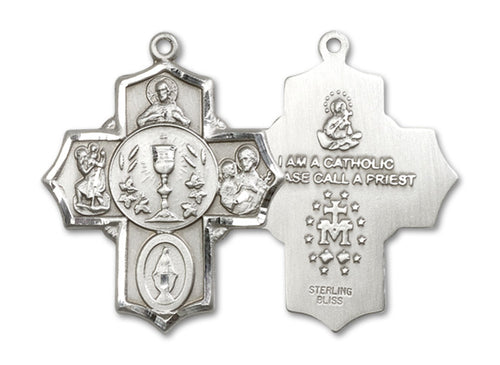 5-Way Cross Custom Pendant - Sterling Silver