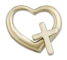 Load image into Gallery viewer, Heart / Cross Custom Pendant - Yellow Gold
