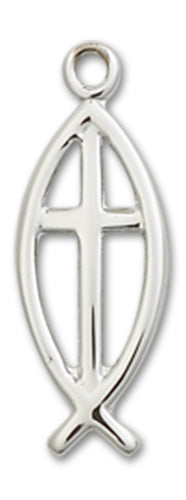 Fish / Cross Custom Pendant - Sterling Silver
