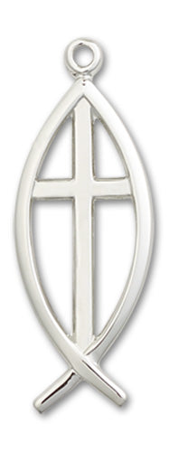 Fish / Cross Custom Pendant - Sterling Silver