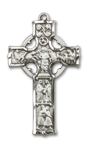 Celtic Cross Custom Pendant - Sterling Silver