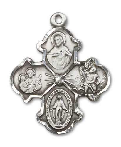 4-Way Cross Custom Pendant - Sterling Silver