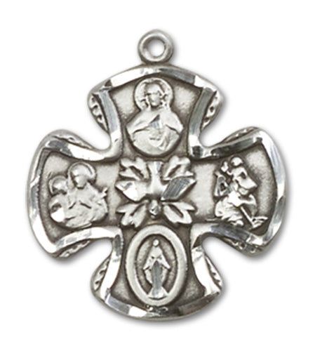 5-Way Cross Custom Pendant - Sterling Silver